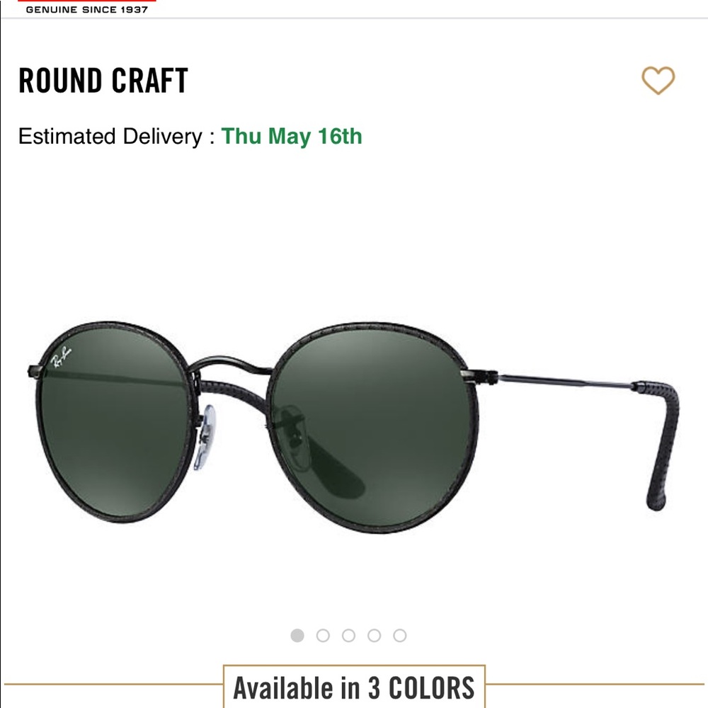 (Ray Ban) Black on Black Round Craft lenses